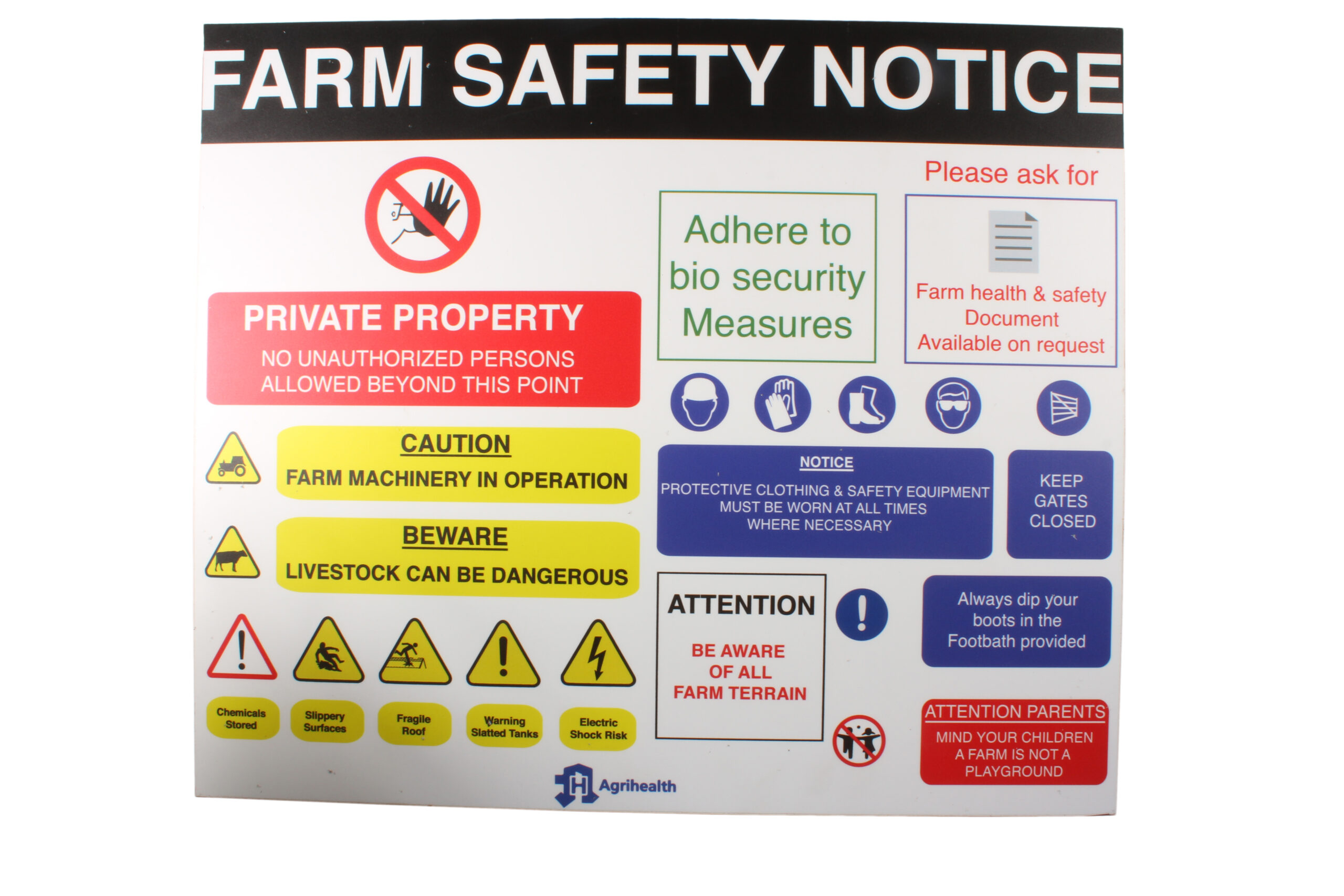 Farm Safety Sign 490Mm X 300Mm