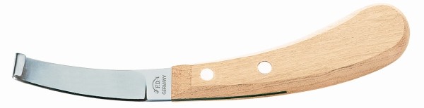 Hoof Knife Economy Wooden Handle R/H